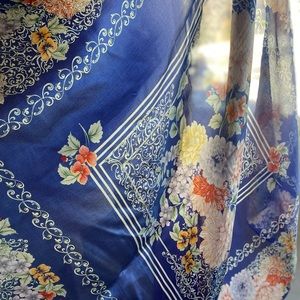NWT - Johnny Was May Floral Silk Tassel Scarf